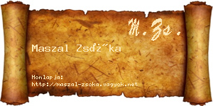 Maszal Zsóka névjegykártya